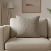 Light Grey Textured Soft Cushion Cover