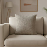 Light Grey Textured Soft Cushion Cover