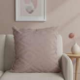 Pink Textured Diamond Cushion Cover