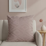 Pink Textured Diamond Cushion Cover
