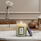 Deluxe Scented Jar Candle with LED Light