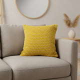 remium Yellow Textured Cushion Cover