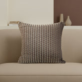 Beige Pleated Soft Cushion Cover