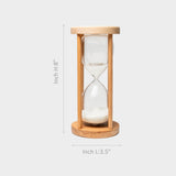 Wooden Hourglass with White Sand—Modern Decorative Timer