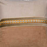 Two-Tone Cushion Cover in Light Beige and Camel Brown