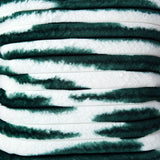 Striped Plush Green & White Cushion Cover