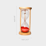 Big Wooden Hourglass with Red Sand