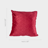 Red Diamond-Textured Soft Cushion Cover