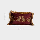 Maroon Leopard Print Cushion Cover