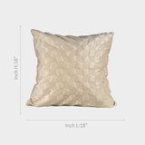 White Quilted 3D Geometric Cushion Cover