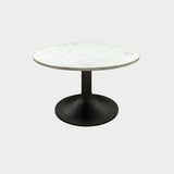 Round Marble Top Table with Metal Base