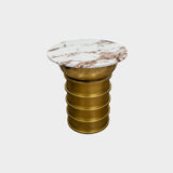 Marble Top Coffee Table with Metal Base