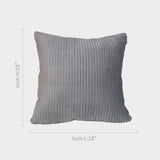 Gray Pleated Soft Cushion Cover