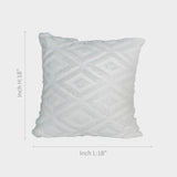White Textured Diamond Cushion Cover
