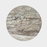 Round Marble Top Side Table with Metal Base