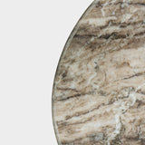 Round Marble Top Side Table with Metal Base