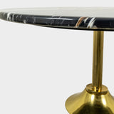 Black Marble Top Coffee Table with Gold Base