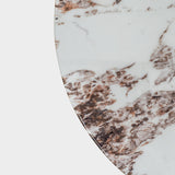 Round Marble Top Coffee Table with Metal Base