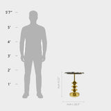 Black Marble Top Coffee Table with Gold Base