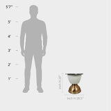 Marble Top Side Table with Textured MS Base