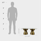 Marble Top Coffee Table with Wooden Base