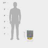 Resin Side Table with Geometric Design and Mild Steel Base