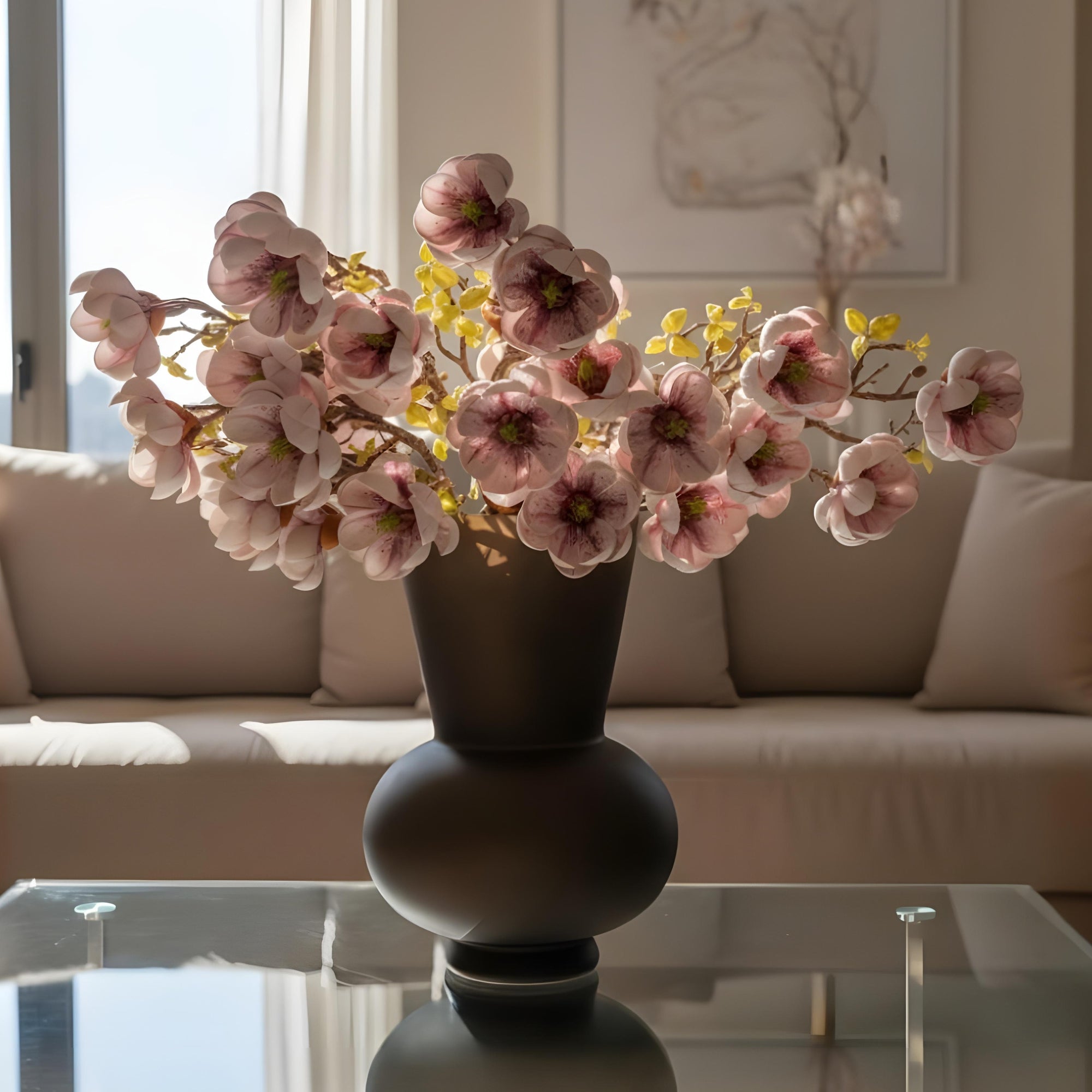 Artificial Pink Magnolia Flowers