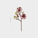 Artificial pink magnolia flower stem.