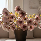 Artificial Pink Magnolia Flowers stem
