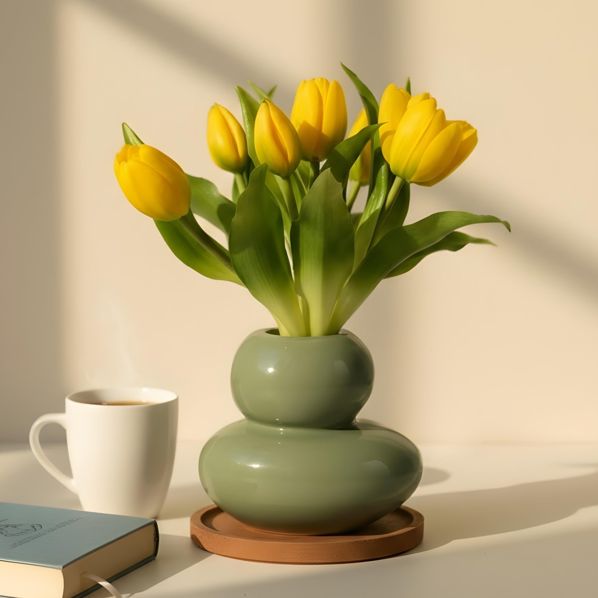 Artificial Yellow Tulip Bunch