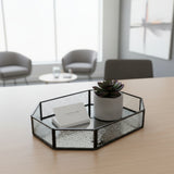 BigTextured Glass Décor Tray
