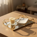 Big Gold Mirror Vanity Tray