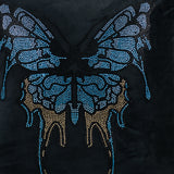 Black Cushion Cover with Butterfly Design.