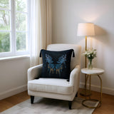 Black Cushion Cover with Butterfly Design