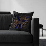 Black Cushion Cover with Elegant Embellished Design