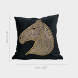 Black Horse Head Cushion