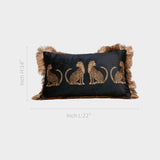 Black Leopard Print Cushion Cover.