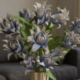 Blue-White Guzmania Foam Flowers.