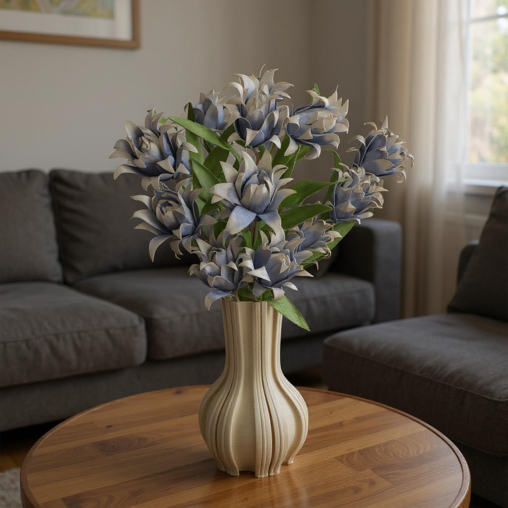 Blue-White Guzmania Foam Flowers