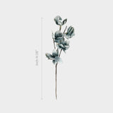 Blue Magnolia Faux Flowers for Home Decor