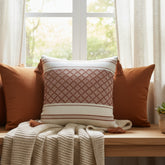 Boho Woven Geometric Cushion Cover with Tassels