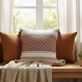 Boho Woven Geometric Cushion Cover with Tassels