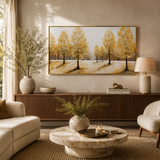 Golden Autumn Trees Canvas Wall Art