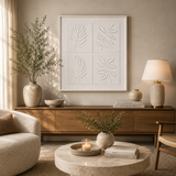 Ivory 3D Botanical Leaf Wall Art