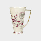 Cream & Pink Floral Porcelain Mug..