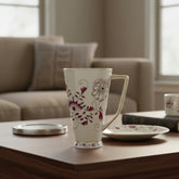 Cream & Pink Floral Porcelain Mug