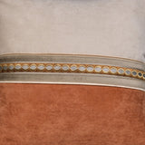 Two-Tone Cushion Cover in Ivory and Rust Orange