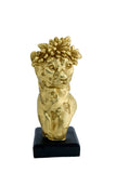 Golden Floral Lioness Sculpture