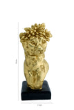 Golden Floral Lioness Sculpture