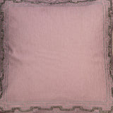 Dusty Pink Cushion Cover with Embroidered Border..